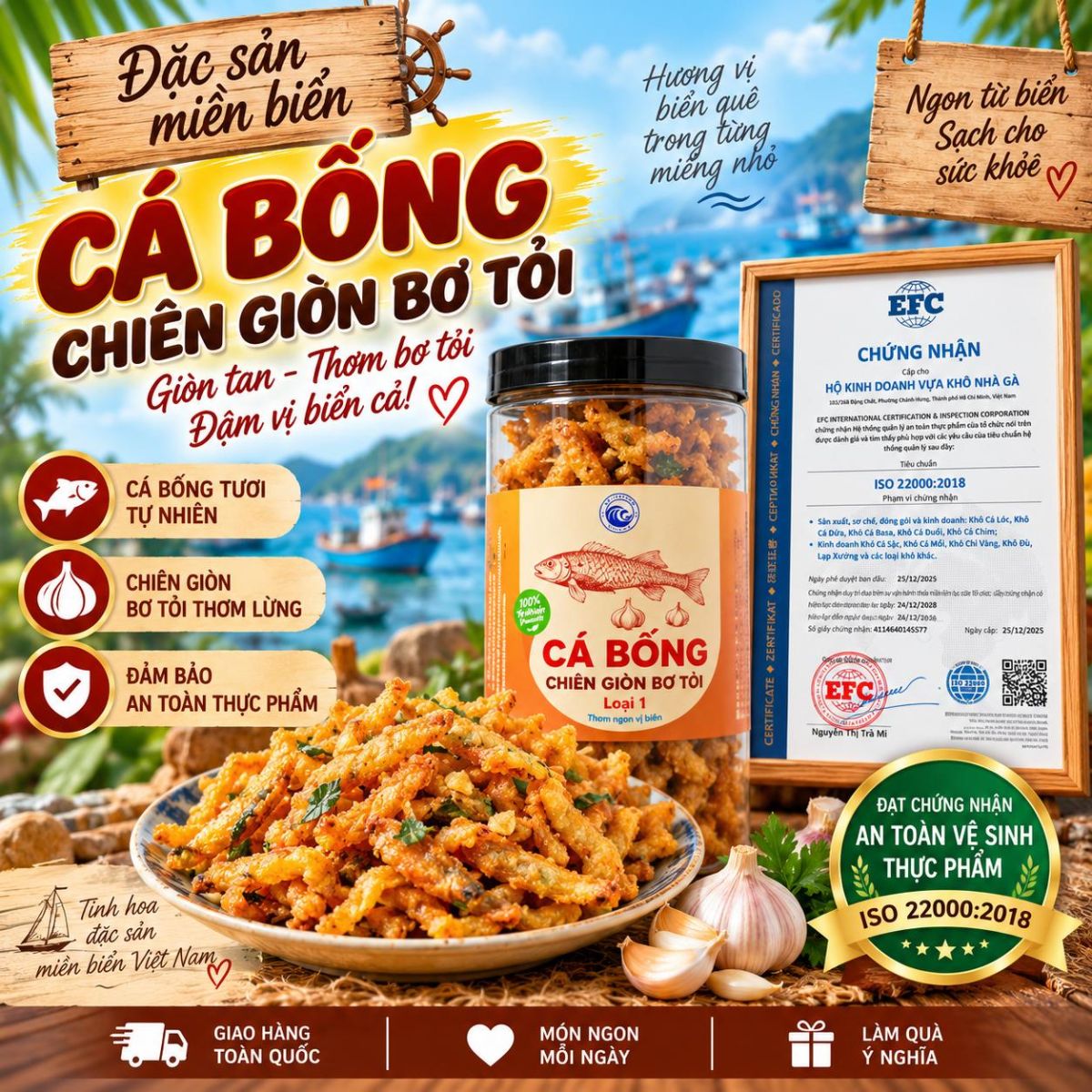 Cá Bống Chiên Giòn Bơ Tỏi