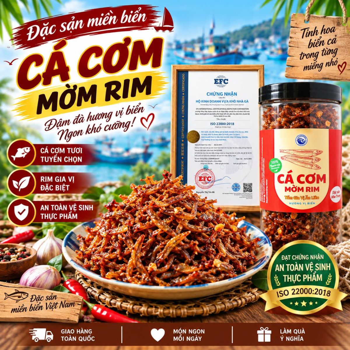 Cá Cơm Móm Rim