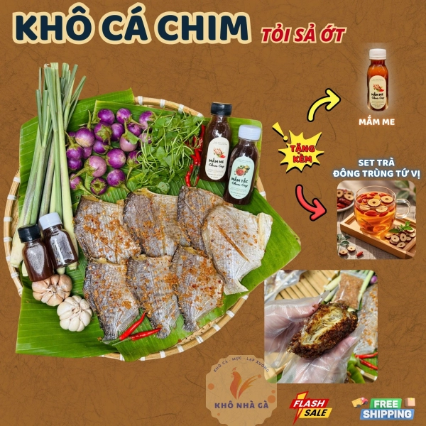 Khô Cá Chim Tỏi Sả Ớt