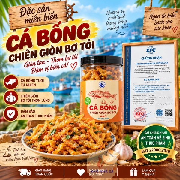 Cá Bống Chiên Giòn Bơ Tỏi giao tận nơi
