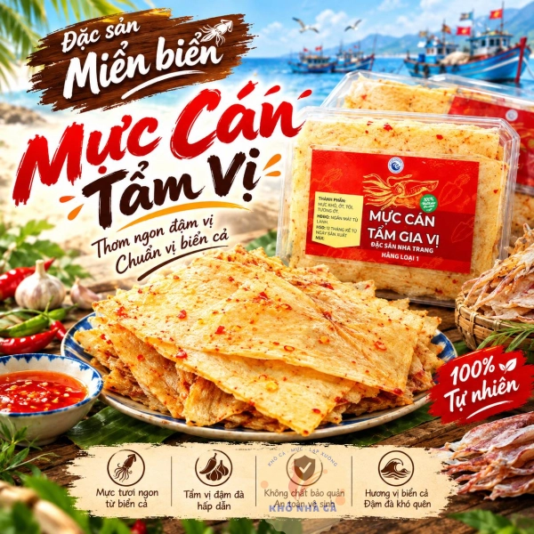 Mực Cán Tẩm Vị - Dạng Hộp